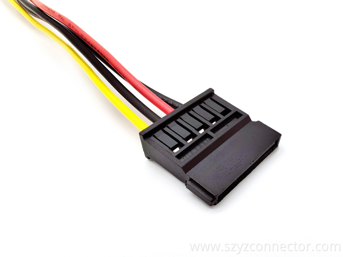 Cable/Wire Harness:2H/Large 4P + ATA Black,Wire Length 100mm Cable/Wire Harness:2H/Large 4P + ATA Black,Wire Length 100mm